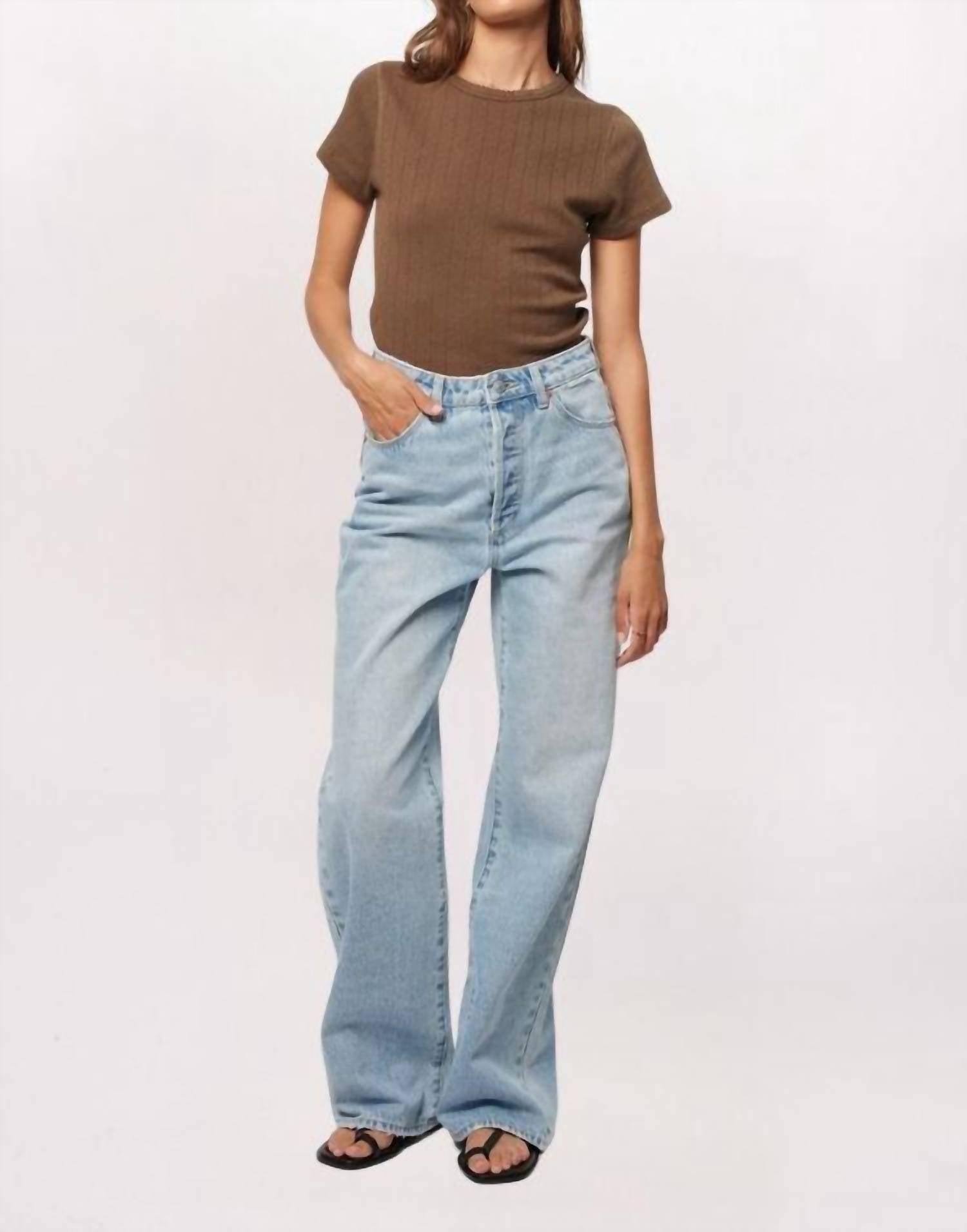 ROLLA'S STEVIE RELAXED JEANS in lt vintage blue - women's jeans - alternate view