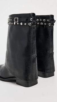 Free People - Women's Scorpio Studded Foldover Boot