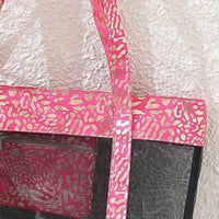 Judson & Co. - Metallic Animal Print Mesh Beach Vacation Tote