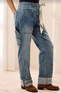 Tribal - Audrey Carpenter Jeans With Removable Scarf
