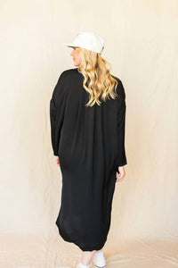 Before You Collection - Satin Oversized Shirt Dress