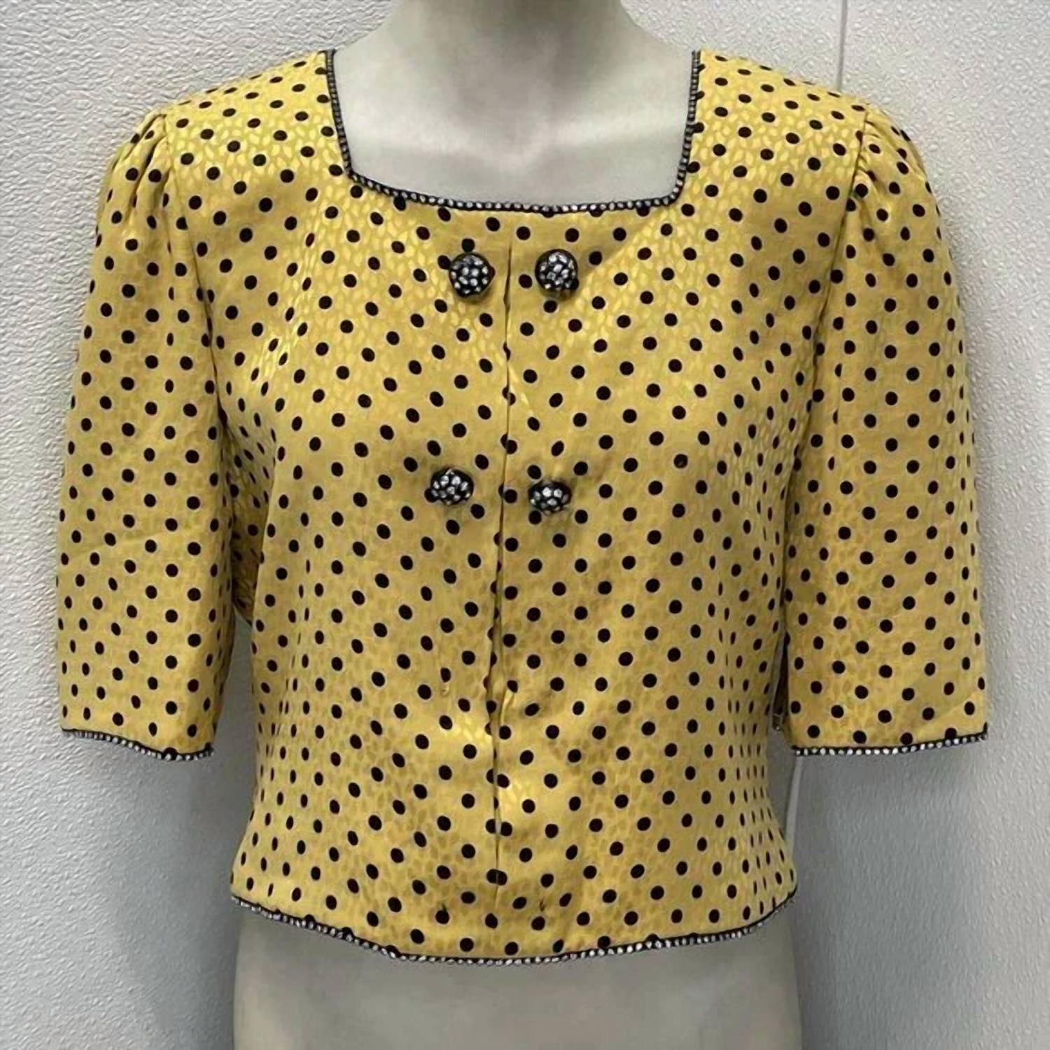 Diane Dickinson For Gentillesse - Women's Vintage Polka Dot Blouse