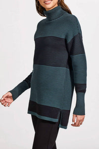 Tribal - Two Tone Ottoman Turtleneck Sweater