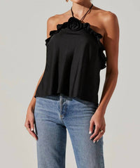 Astr - ALIX ROSETTE HALTER TOP