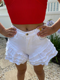 Vibrant Miu - Daisy Ruffle Shorts
