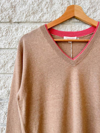 DEMYLEE New York Jenna Cotton Cashmere Sweater in hibiscus cashew - women's sweater - view 4