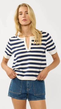 Lovestitch - Stripe Polo Top
