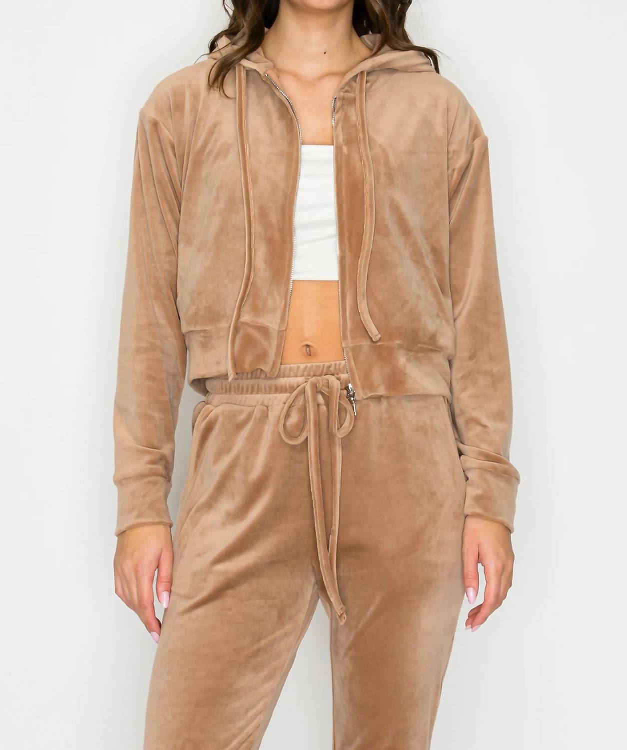 Knit Riot - Classic Velour Zip Hoodie