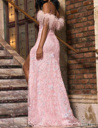 Sherri Hill - Sequin Leaf Lace Embroidered Gown