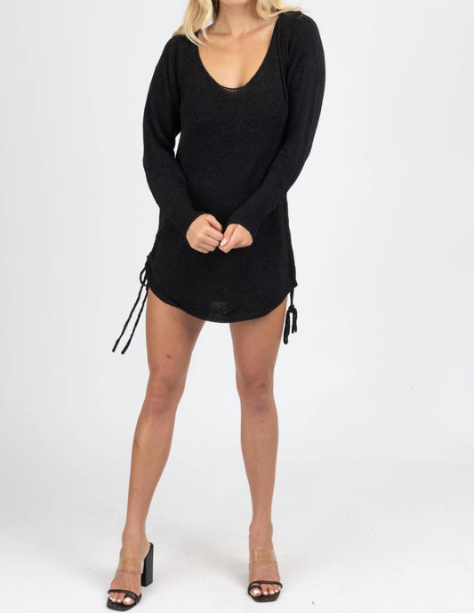 KNIT SCOOP BACK MINI DRESS