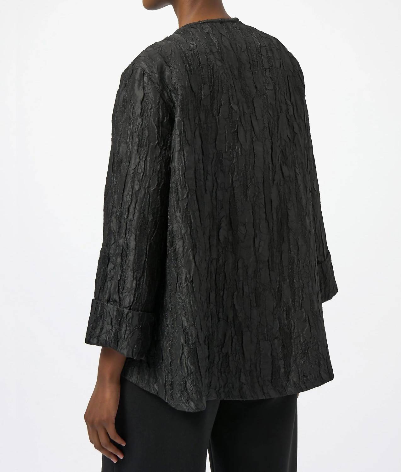 Joseph Ribkoff - Textured Asymmetric Swing Jacket