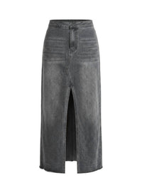 Pretty Garbage - Women's Denim Maxi Skirt