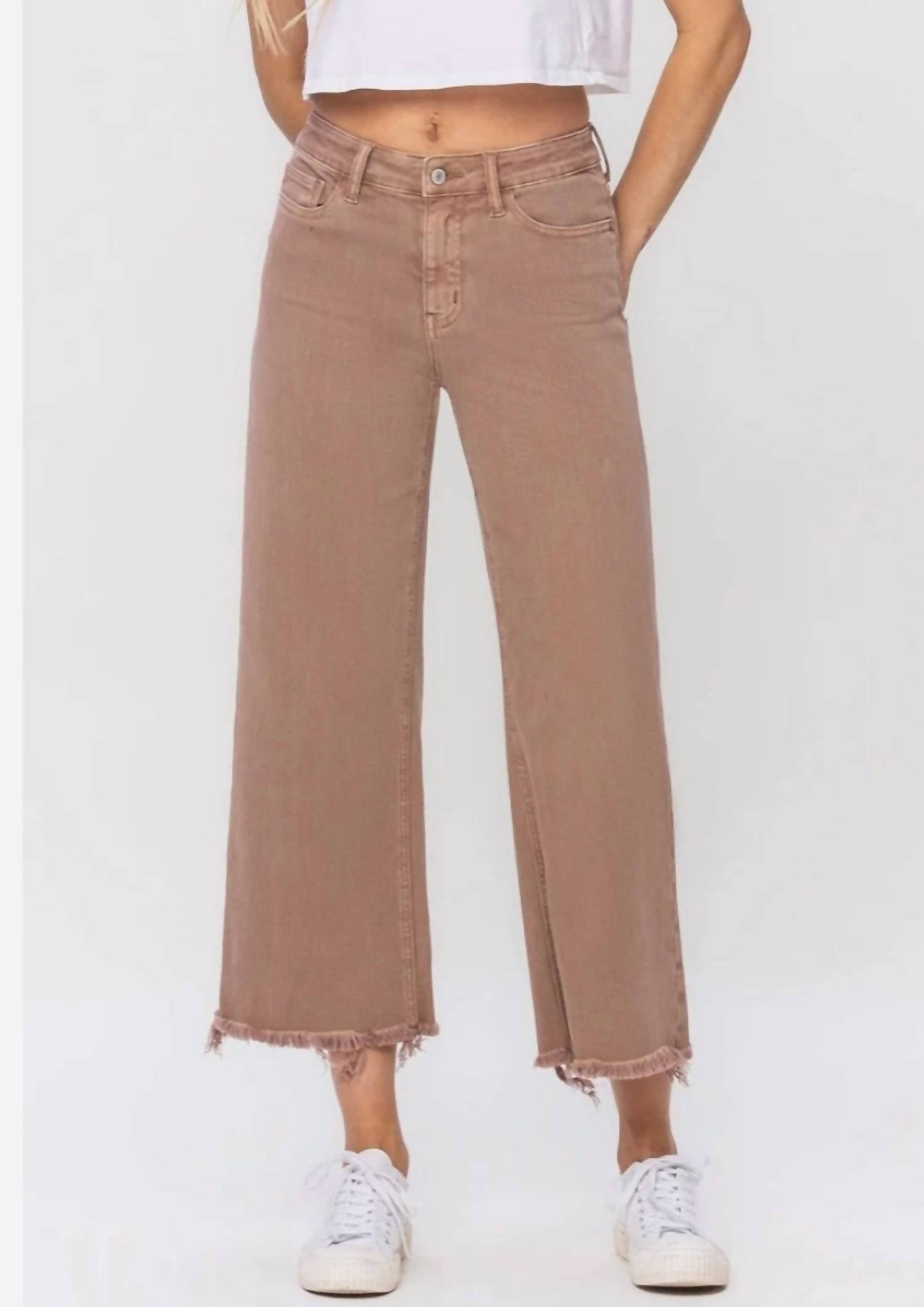 Vervet By Flying Monkey - Cropped Wide Leg Jeans