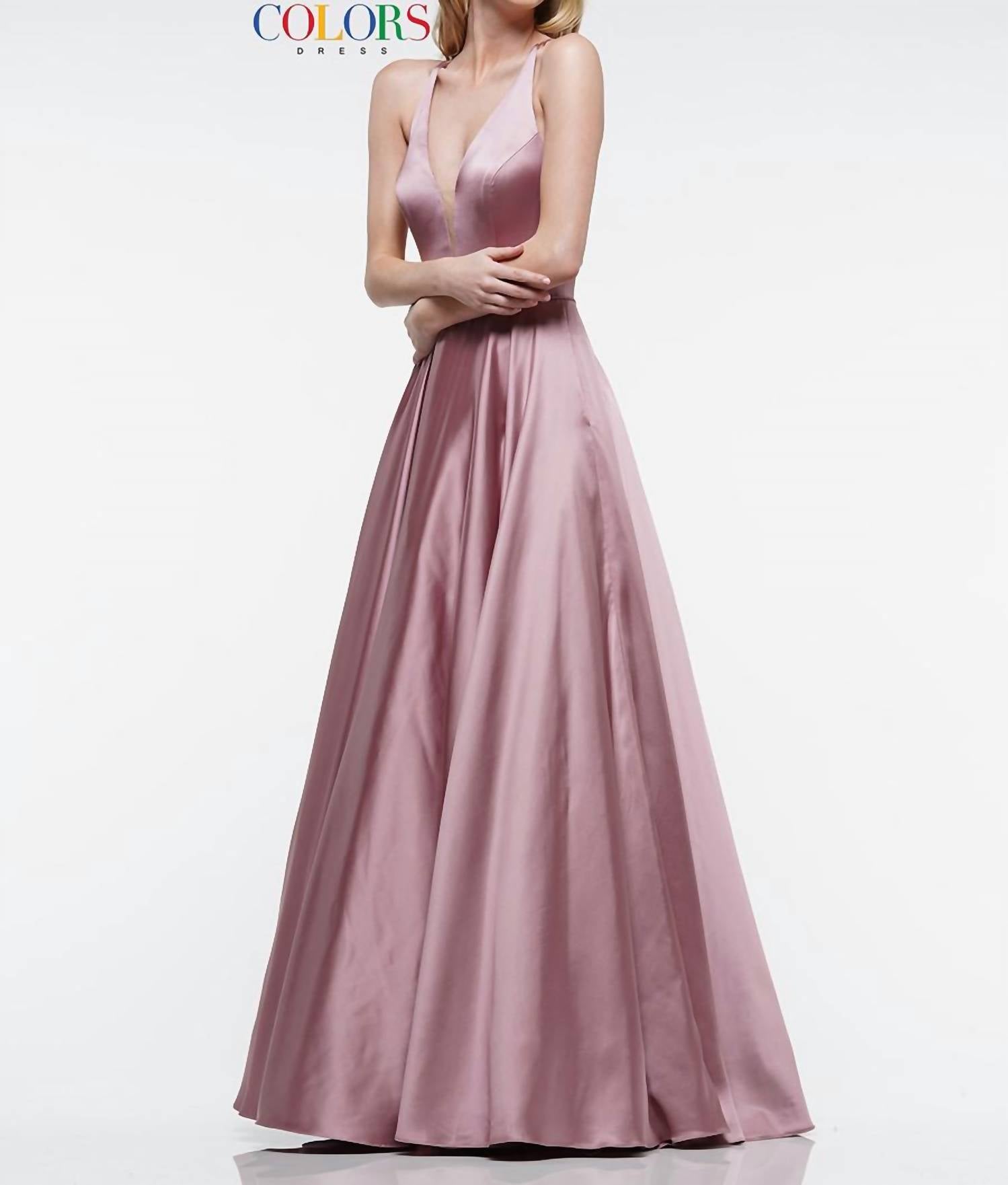 Colors Dress - Satin Long Prom Dress