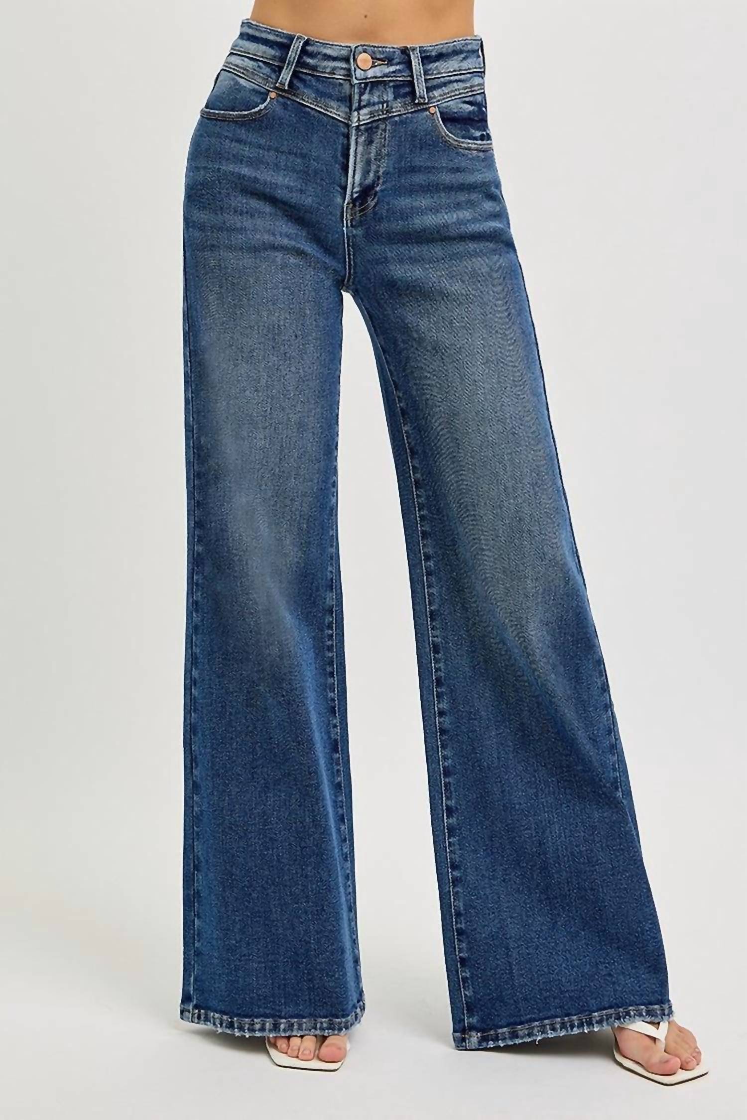 Risen - High Rise Wide Leg Jeans