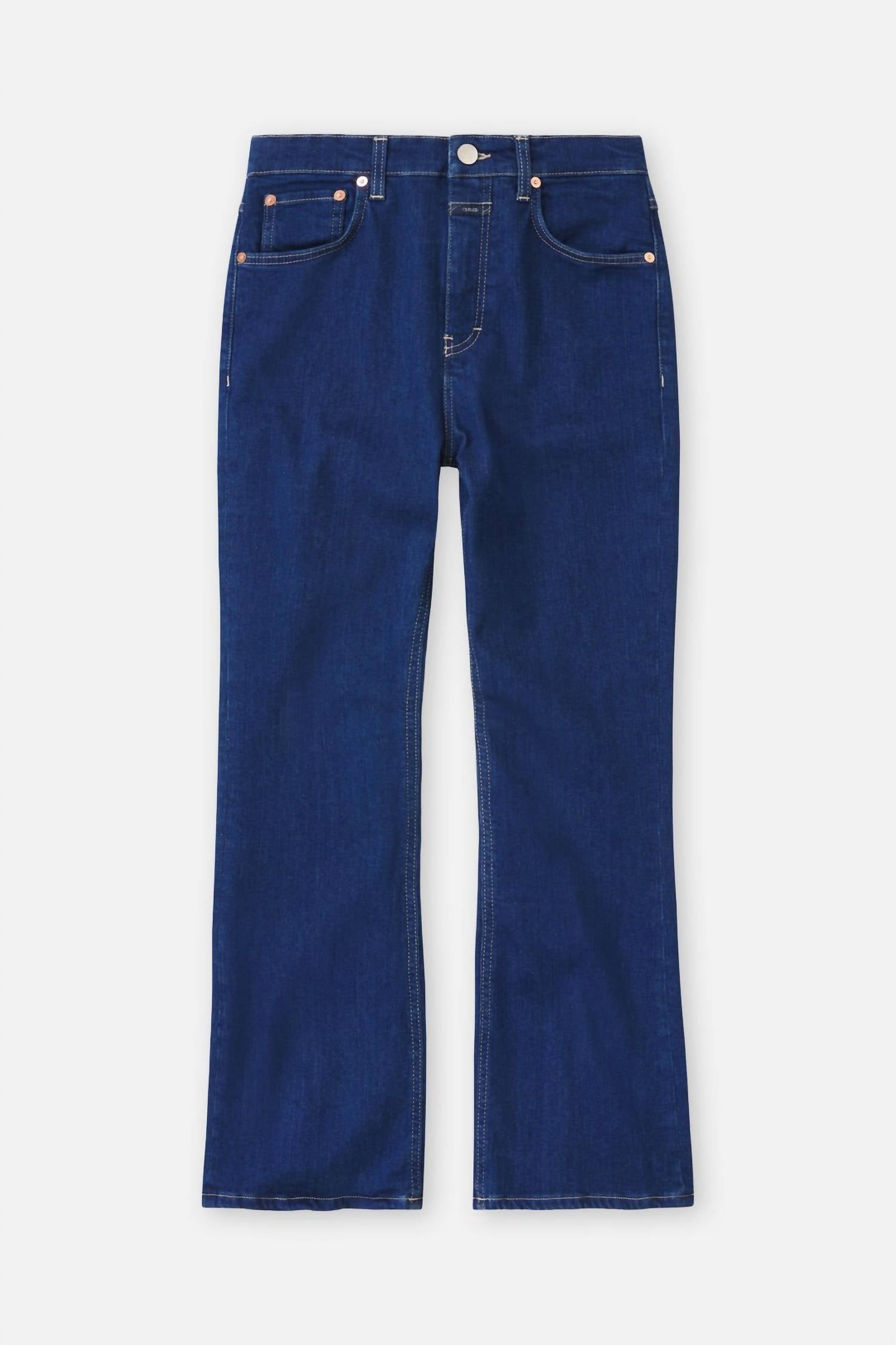 CLOSED Hi-sun High Waisted Crop Jean in dark blue - women's jeans - view 6