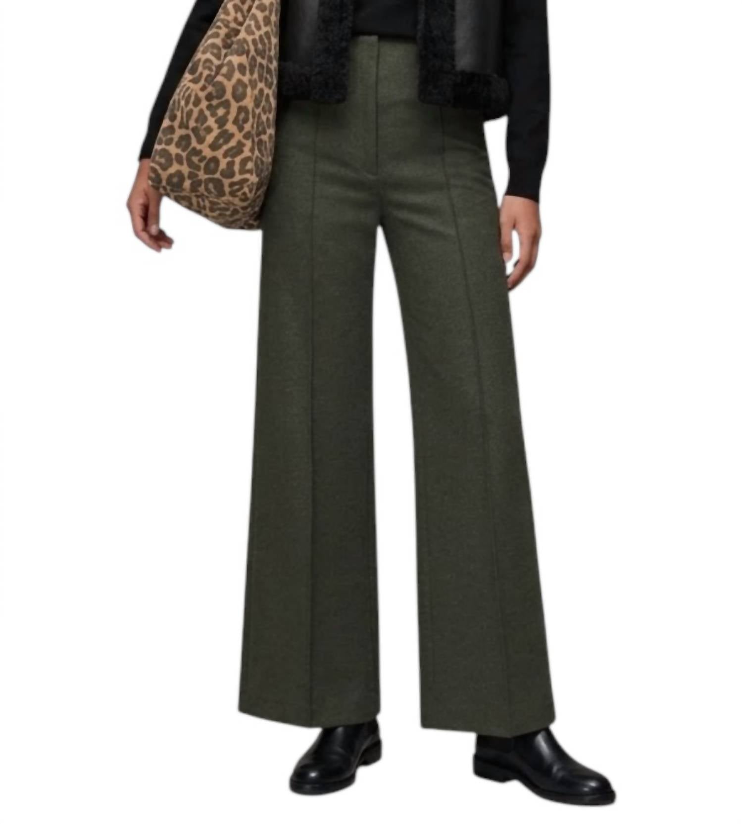 vanessabruno Faru Wide Leg Pants in khaki - women's pants