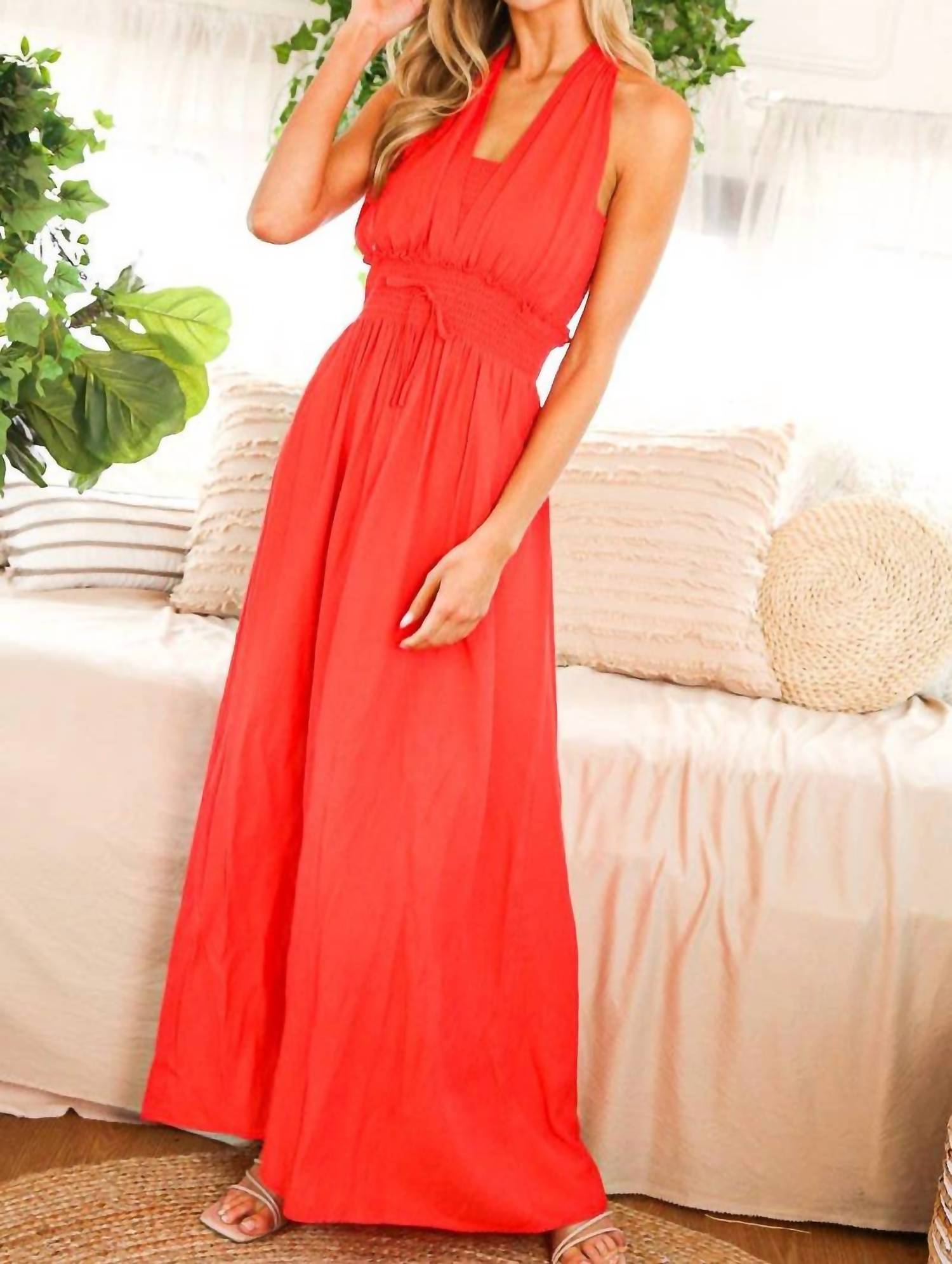 Vine & Love - Sunset Dreams Halter Maxi Dress