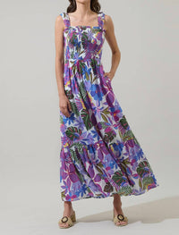 Sugarlips - Evren Tropics Tayla Smocked Midi Dress