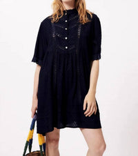 FRNCH Women's Anny Woven Dress in blue marine - women's dress - view 5