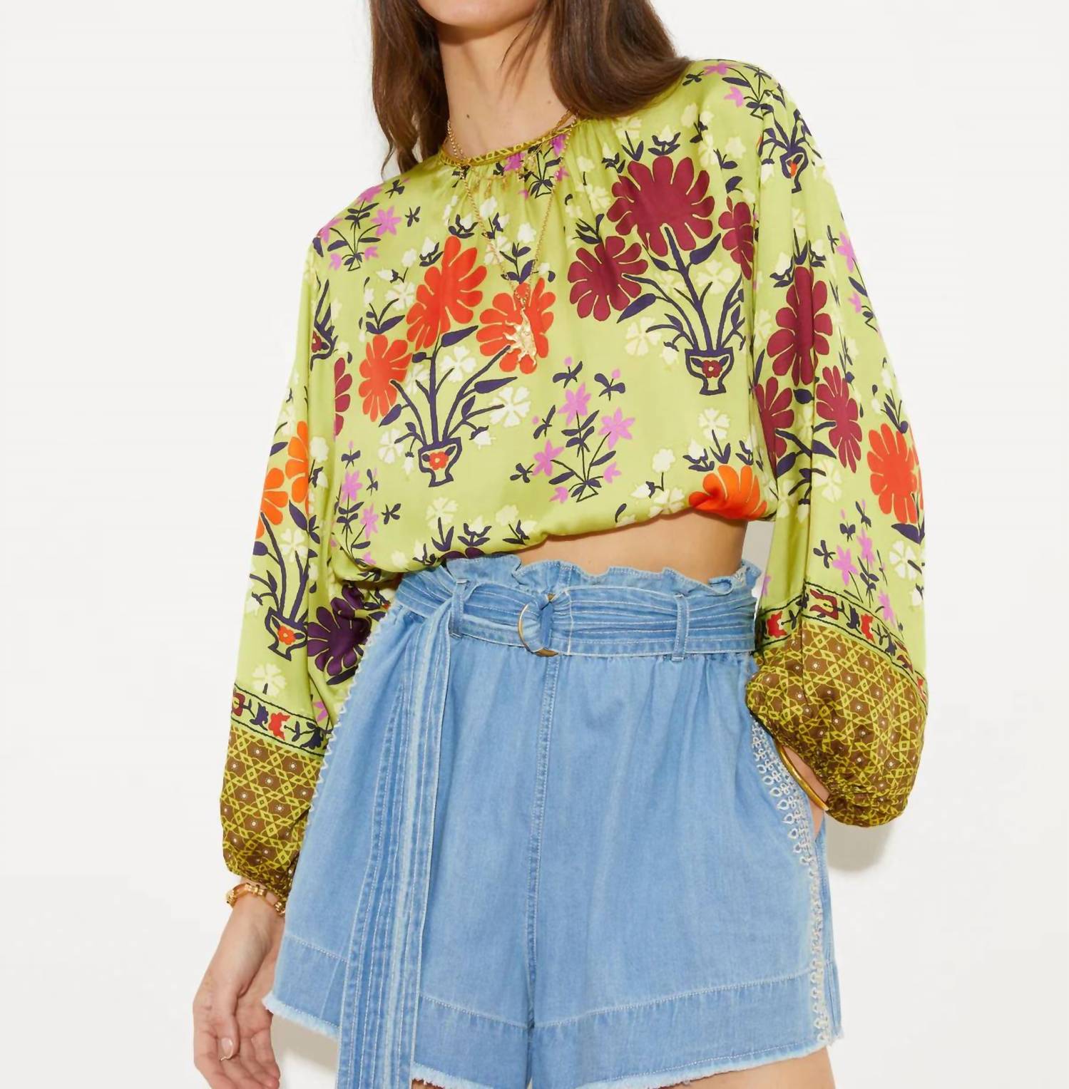 Boteh - Eden Full Sleeve Crop Top