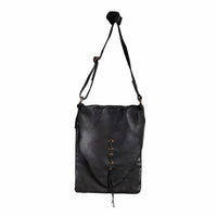 Scully Women's Whipstitch Leather Handbag Purse in black - women's bag
