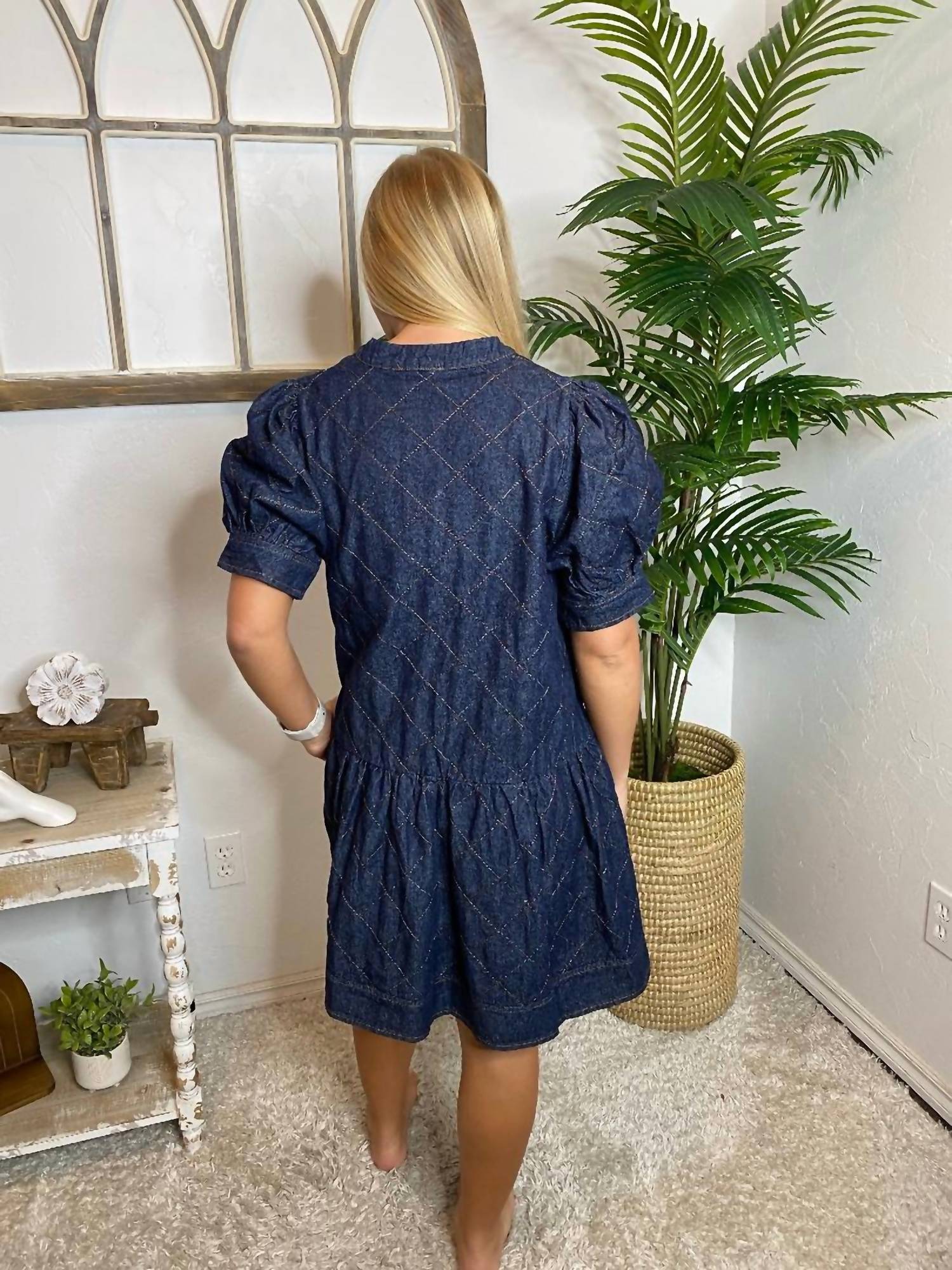 Entro - Diamond Stitch Pattern Dress
