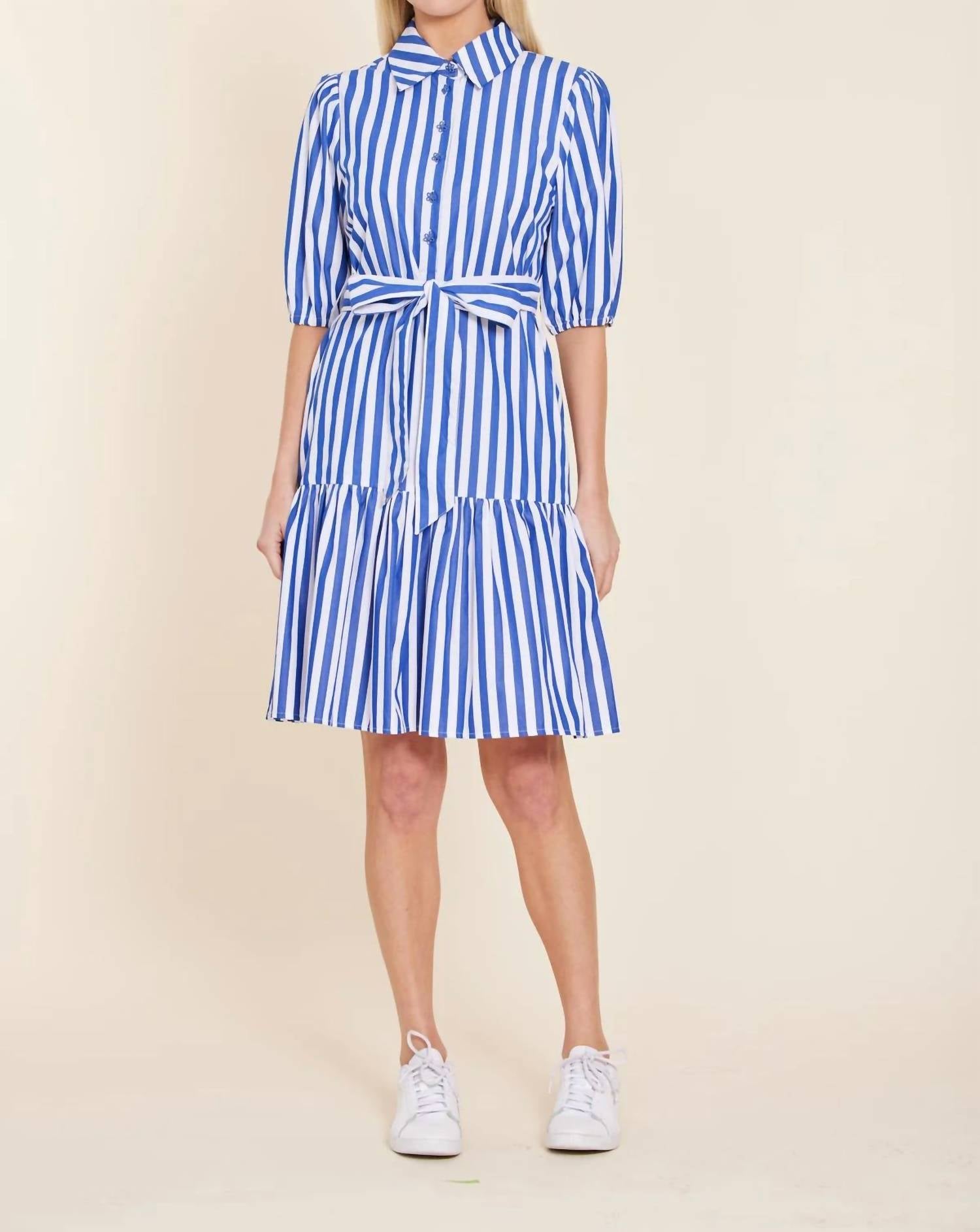 Dolce Cabo - Belted Stripe Dress