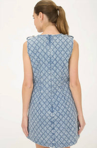 Zoe And Claire - Quilted Denim Dress