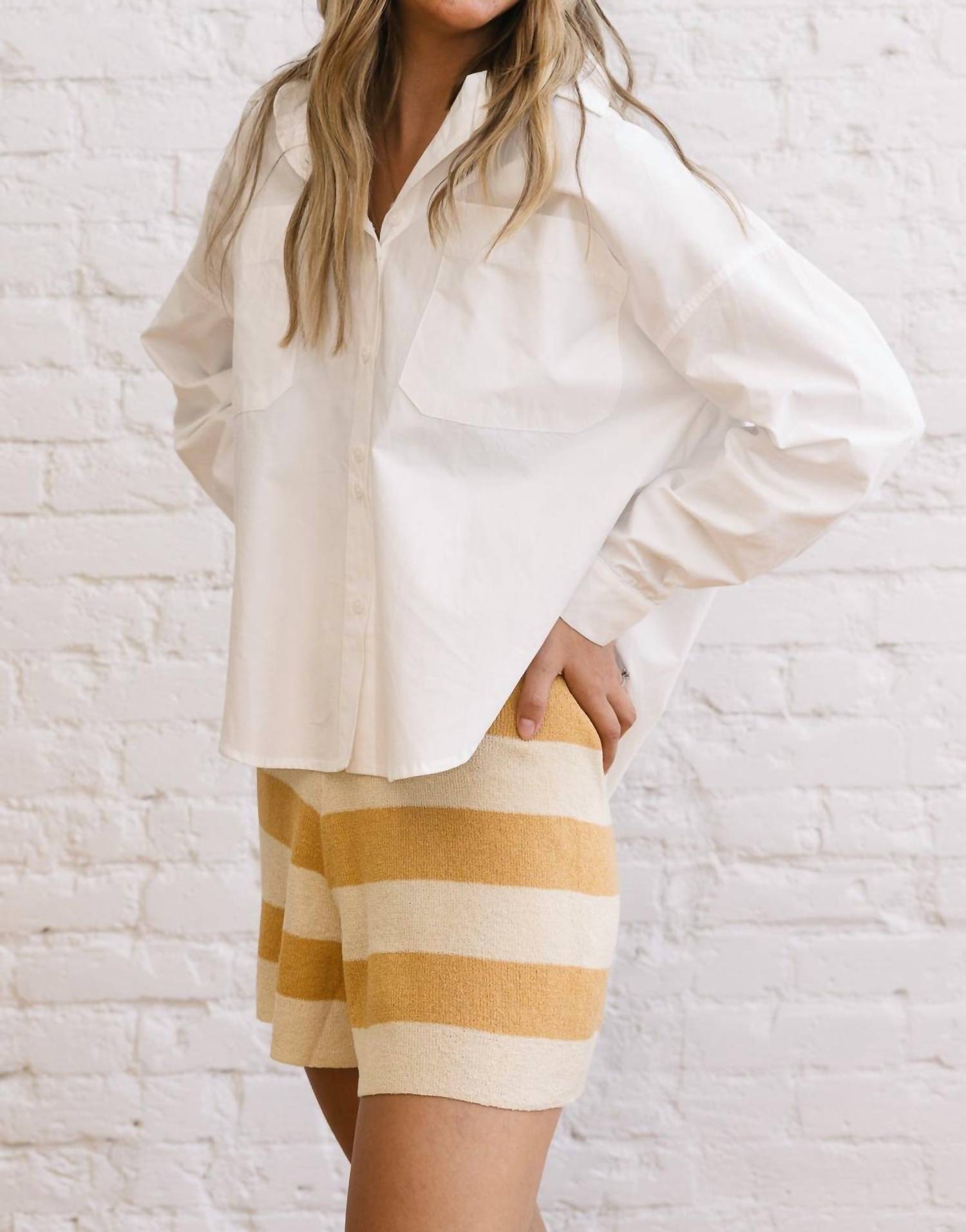Sadie & Sage - Serena Striped Sweater Shorts