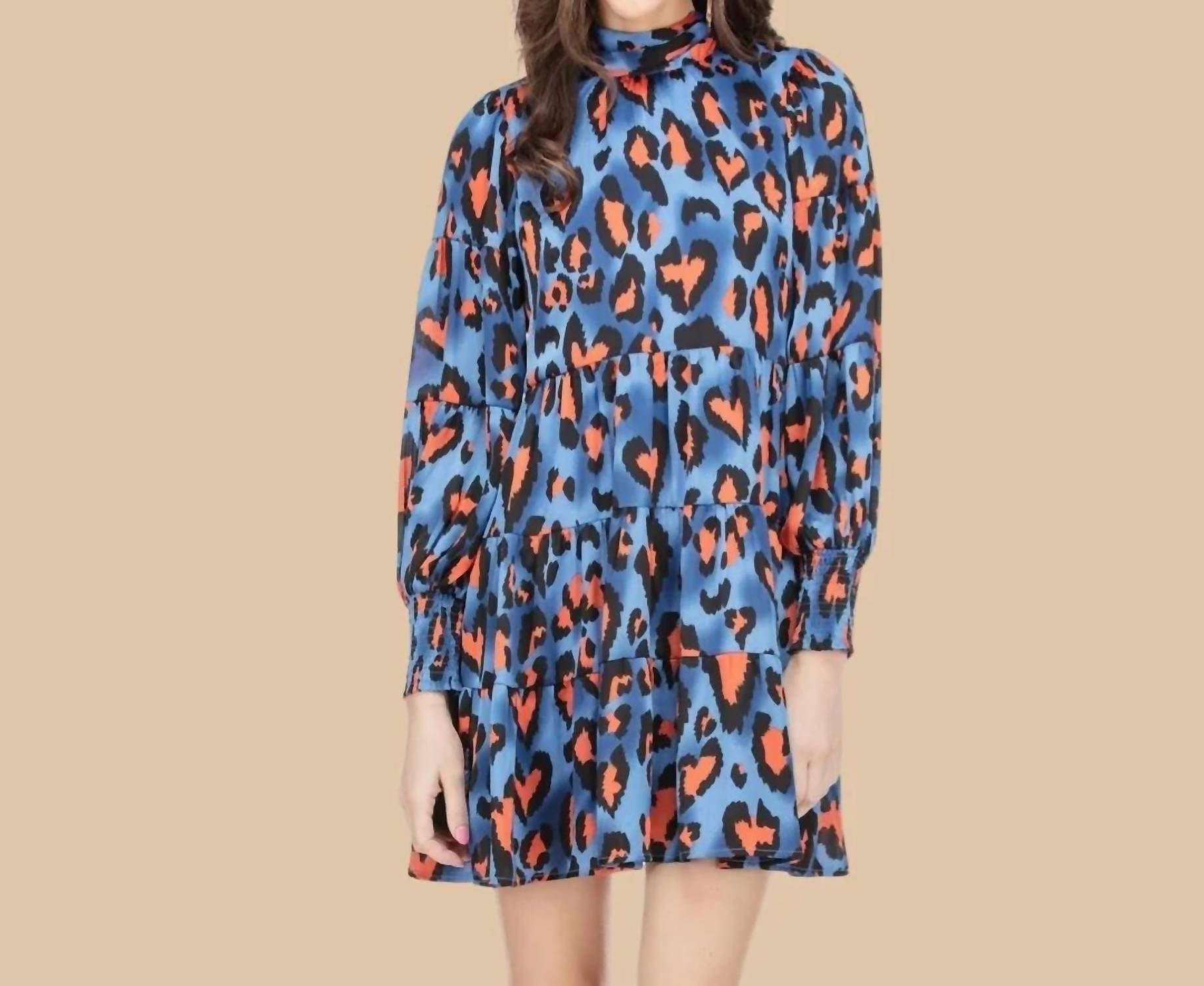 Joy Joy - Love Spots Tie Neck Tiered Dress