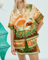 Alemais - Bungalow oversized linen shirt