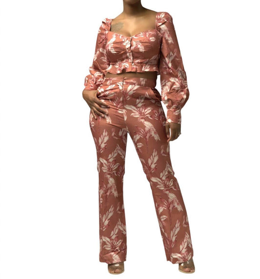 L'Atiste - Top and Floral Pant Set