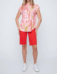 Renuar - Printed Cap Sleeve Top
