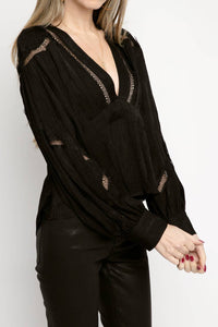 Iro - Bahri Lace Inset Top