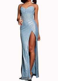 Jovani - Semi-sweetheart Neckline Long Evening Dress