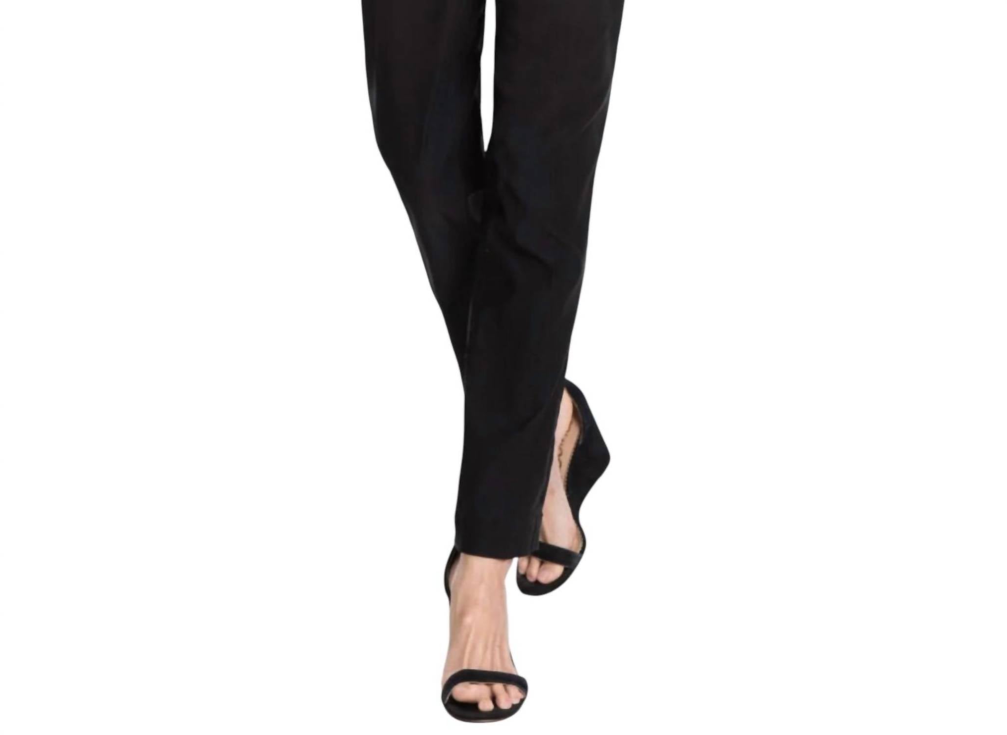 Slimsation By Multiples Thin Her Pants in black - women's pants