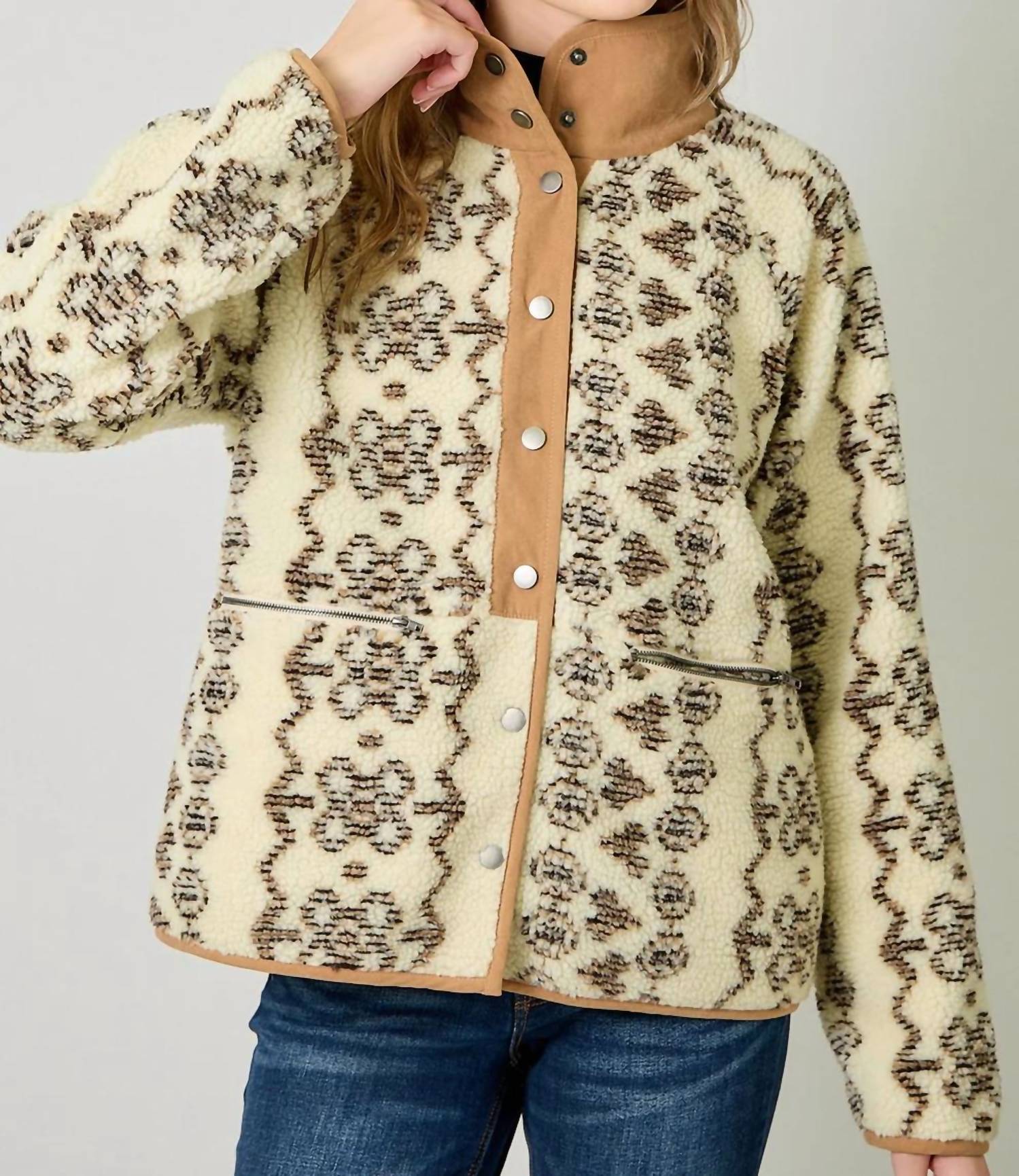 Mystree - Printed Fleece Jacket
