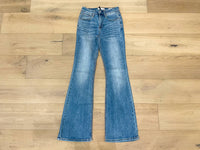 RISEN Channing Mid Rise Flare Jean in medium wash - women's jeans - view 5