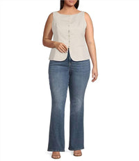 Lucy Paris - Round Neck Sleeveless Vest Top
