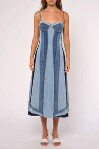 Love The Label - Mackenzie Paneled Denim Dress