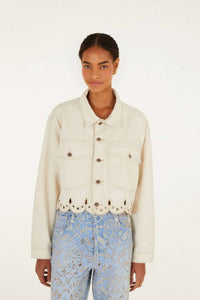 Farm Rio - Denim Canva Richelieu Jacket
