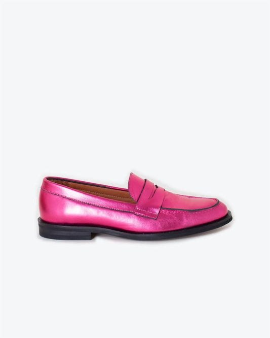 Vilagallo - Women's Metallic Loafers