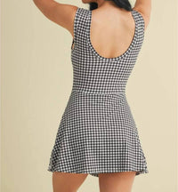 Kimberly C - Gingham Print Wrap Tie Front Mini Dress