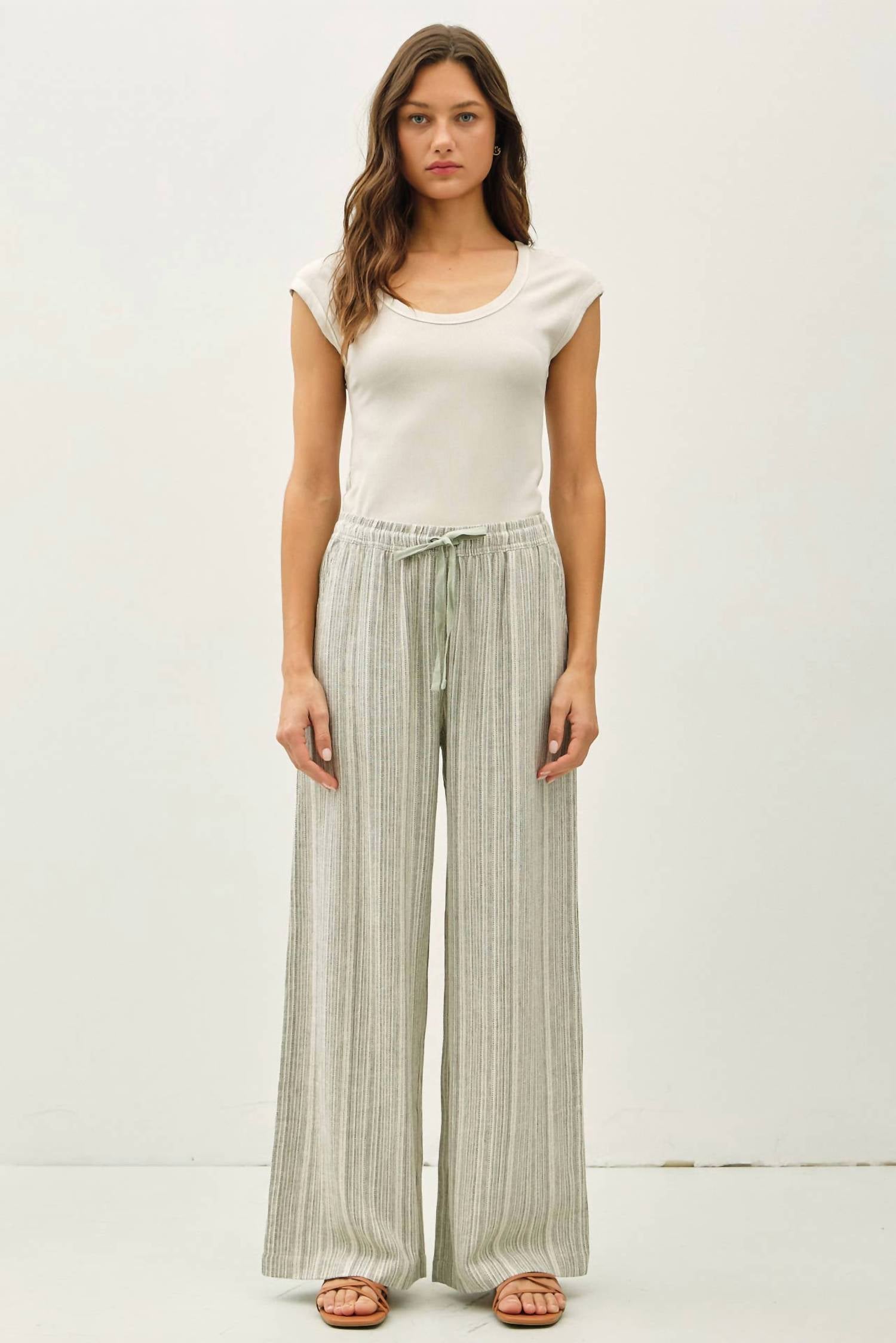 Be Cool - Striped Wide Leg Pants