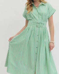 Entro - Shirley Striped Midi Dress