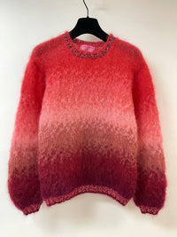 Rose Carmine Long Sleeve Crew Sweater in tie dye grenad bordo - women's sweater - view 4