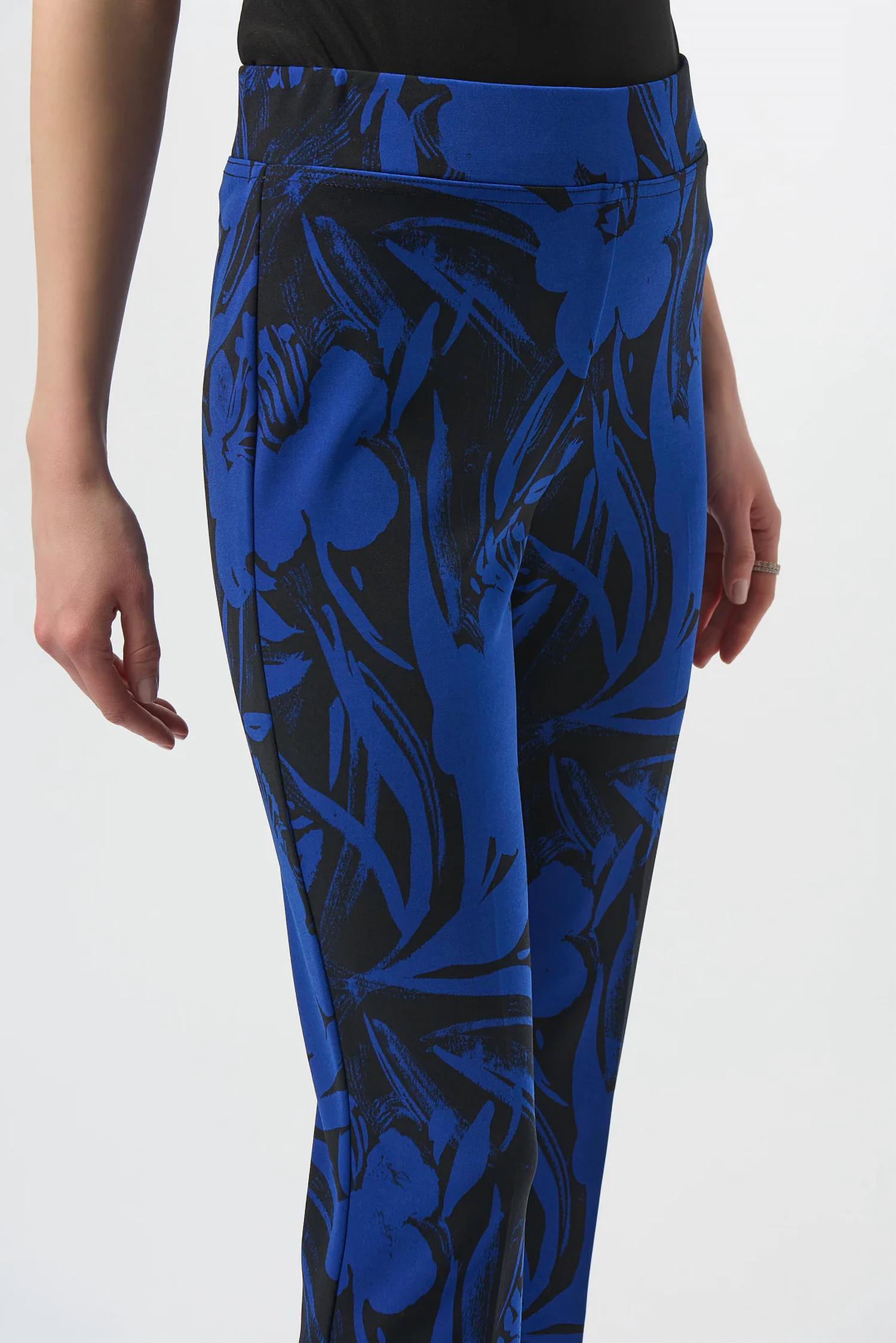 Joseph Ribkoff - Floral Print Pull On Straight Pants