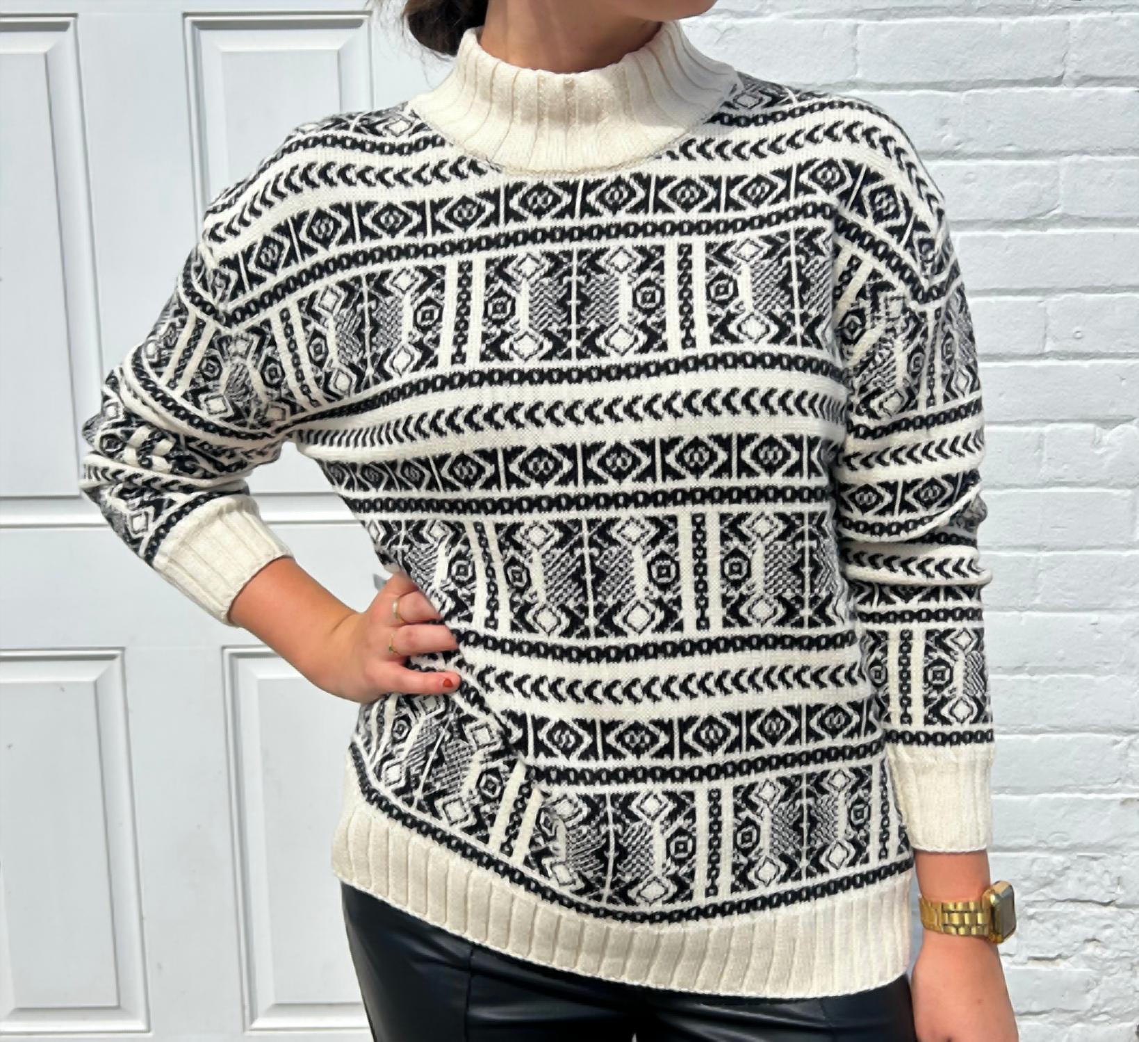 Skovhuus - Cowen Nordic Print Mock Neck Sweater