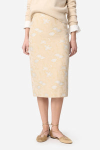 Vanessabruno - Gabriella Floral Jacquard Pencil Skirt